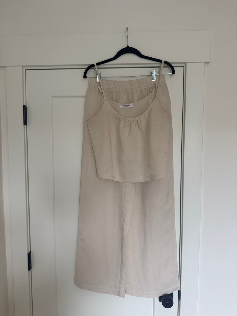 perfectwhitetee Cream Wide Leg Ensemble